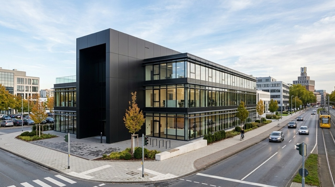 Daikin Dortmund – Alucobond Verkleidungen Kubus und Attika